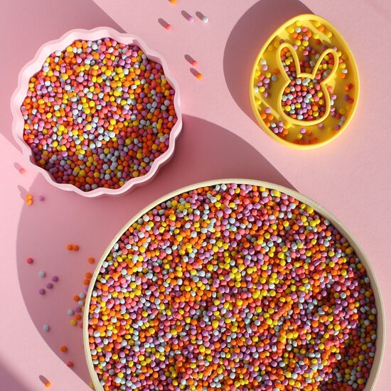 Košie pasteļi - sensorā bāze mini dots, 500g sensorie graudi